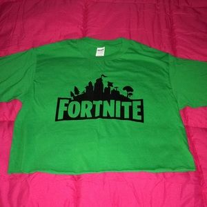 FortNite Cropped Green T-Shirt